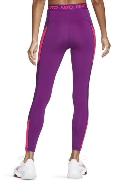 Nike Women's Pro High-waisted 7/8 Leggings With Pockets In Purple