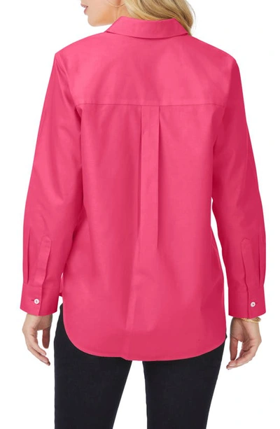 Shop Foxcroft Non-iron Boyfriend Button-up Shirt In French Rose