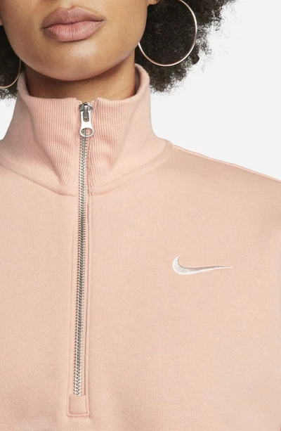 Shop Nike Sportswear Phoenix Fleece Crop Sweatshirt In Arctic Orange/ Sail