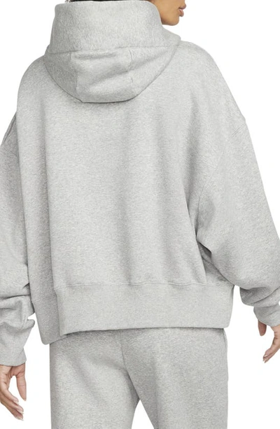 Nike Women's  Sportswear Phoenix Fleece Over-oversized Pullover Hoodie In Dark Grey Heather/ Sail