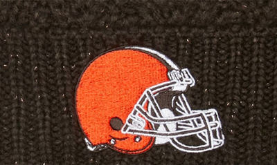 Shop New Era Brown Cleveland Browns Brisk Cuffed Knit Hat With Pom