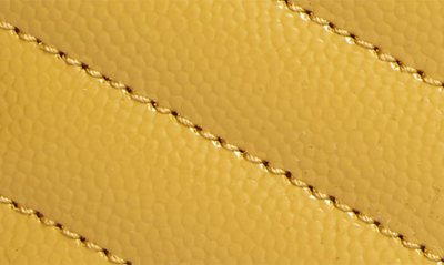 Shop Saint Laurent Cassandre Matelassé Fragments Leather Zip Card Case In Chartreuse