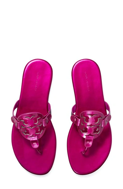 Tory Burch Miller Soft Medallion Thong Sandals In Hot Pink