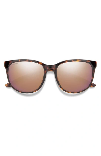 Shop Smith Lake Shasta 56mm Chromapop™ Polarized Sunglasses In Tortoise / Rose Gold Mirror
