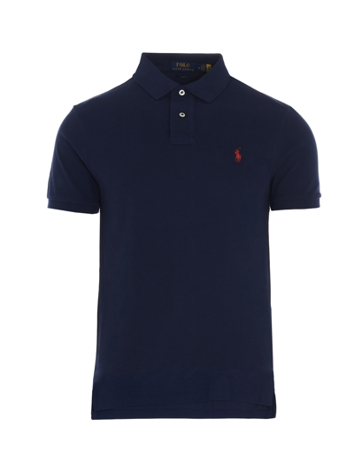 Shop Polo Ralph Lauren Slim Fit Polo Shirt In Blue