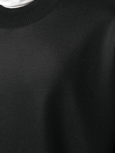 Shop Jil Sander Black Wool Sweatshirt In Nero