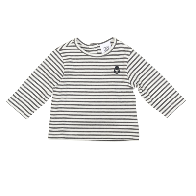 Shop Douuod Striped T-shirt In Gray