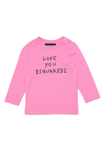 Shop Dsquared2 T-shirt With Print In Pink