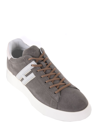 Shop Hogan Sneakers  H580 In Leather In Tortora