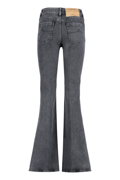 Shop Jacob Cohen Erin High-rise Slim Fit Jeans In Grey