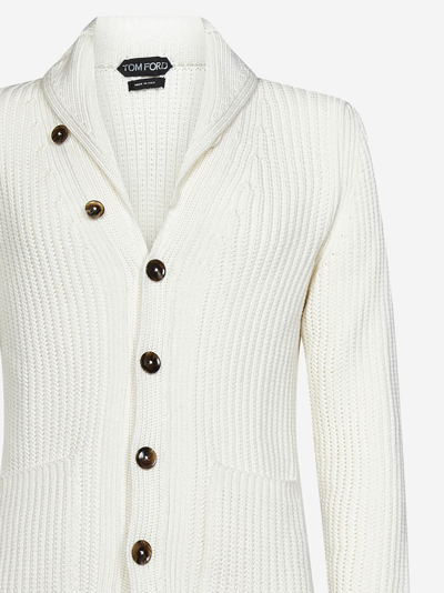 Shop Tom Ford Cardigan In White
