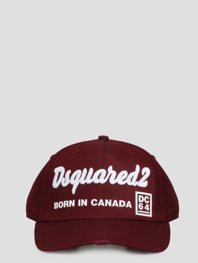Shop Dsquared2 Born In Canada Baseball Cap In Pink & Purple