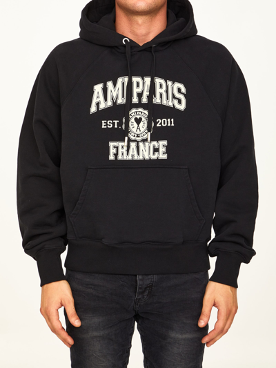 Shop Ami Alexandre Mattiussi Ami Paris France Hoodie In Black
