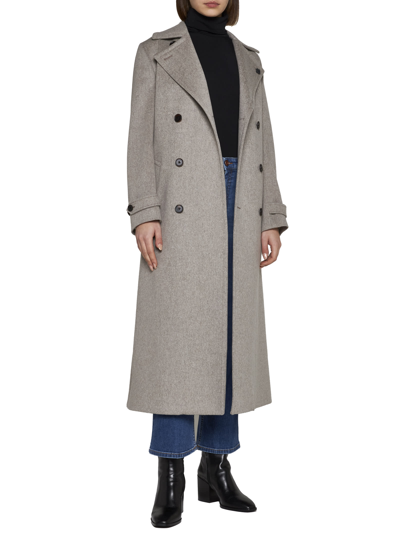 Shop Lardini Raincoat In Greige