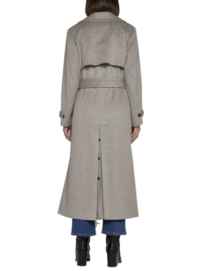 Shop Lardini Raincoat In Greige