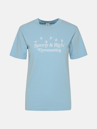 Shop Sporty And Rich T-shirt Sr Gymnastics In Blue
