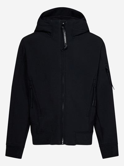 C.p. Company Shell-r Hooded Jacket Mam Black In Polyester | ModeSens