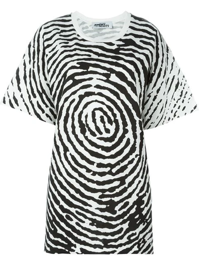 Jeremy Scott Oversized Fingerprint T-shirt In 3001c