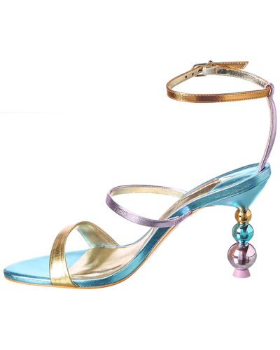 Shop Sophia Webster Rosalind Pearl Mid Leather Sandal In Nocolor