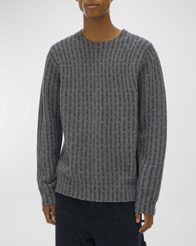 Shop Helmut Lang Men's Liam Repeat-logo Sweater In Cinder