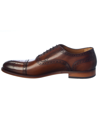 Shop Antonio Maurizi Cap Toe Leather Oxford In Brown
