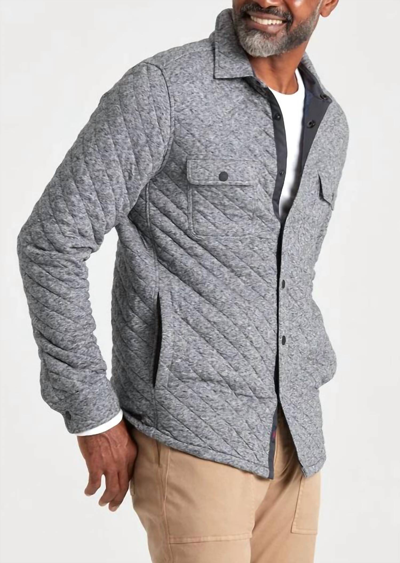 Shop Faherty Epic Quilted Fleece Cpo In Carbon Melange In Grey