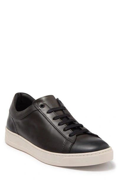 Shop Bruno Magli Diego Leather Sneaker In Dark Grey
