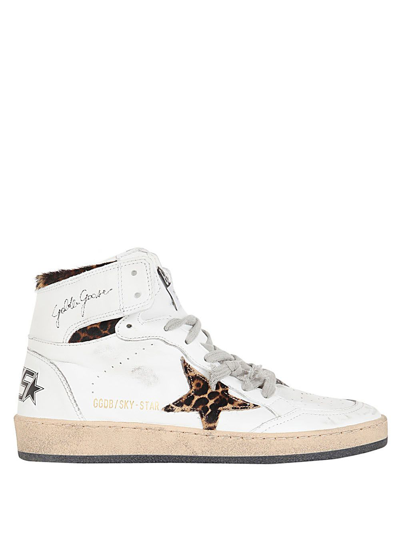 Golden Goose Sky Star Sneakers In Leather With Horse Star