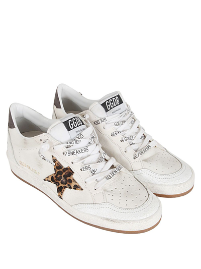 Aspesi Ball Star Nappa Upper Golden Leopard Horsy Star Crack Leather Spur Canvas Heel