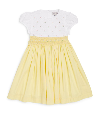 Shop Trotters Rose Smocked Dress (6-11 Years) In Yellow