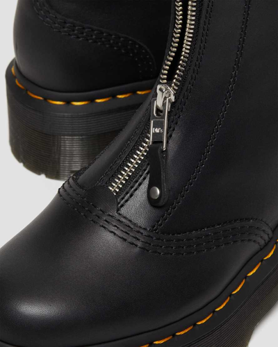 Shop Dr. Martens' Jetta Zipped Sendal Leather Platform Boots In Schwarz