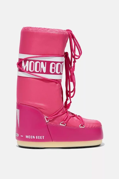 Shop Moon Boot Icon Nylon Boots In Pink