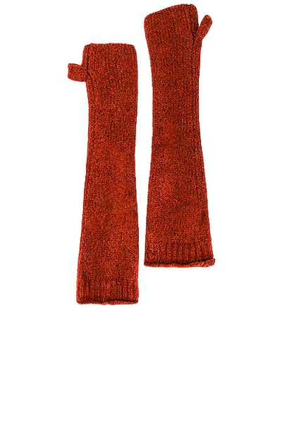 Shop Aisling Camps Arm Warmers In Rust