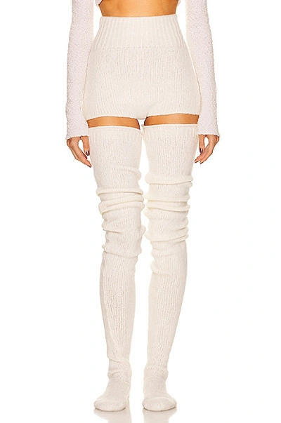 Shop Aisling Camps Thigh High Socks In Ivory