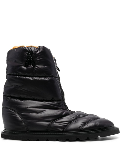 Shop Patrizia Pepe Padded Zip-up Boots In Black