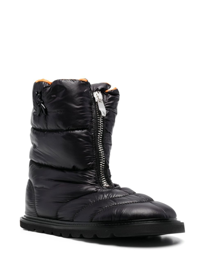 Shop Patrizia Pepe Padded Zip-up Boots In Black