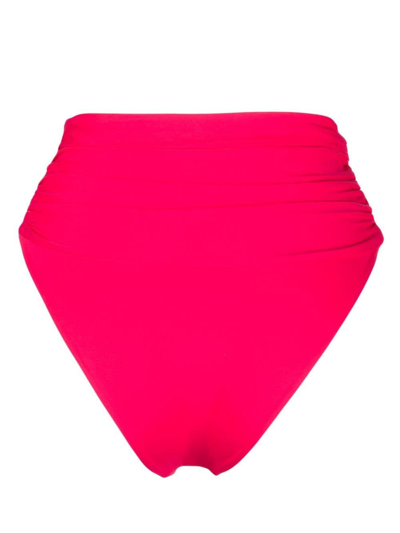 Shop Magda Butrym Twisted High-waisted Bikini Bottoms In Pink