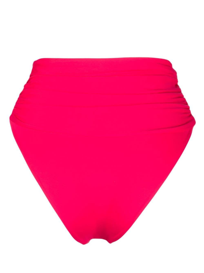 Magda Butrym Twisted High-waisted Bikini Bottoms In Pink
