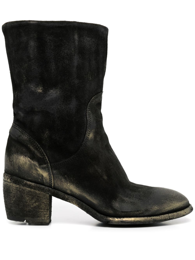 Shop Madison.maison Metallic-effect Mid-calf Boots In Gold