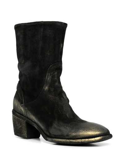 Shop Madison.maison Metallic-effect Mid-calf Boots In Gold