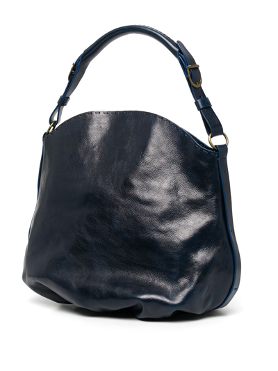 Shop Madison.maison Leather Star-detail Shoulder Bag In Blue