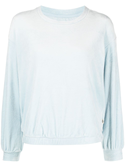 Shop Ugg Shanara Velvet Fleece Sweatshirt In Pool