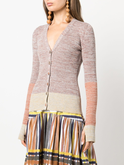 Shop Ulla Johnson Posey Colour-block Cardigan In Seurat