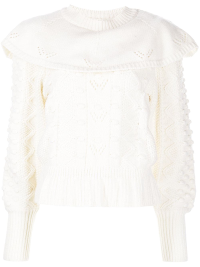 Shop Sea Pernilla Popcorn-knit Sweater In Cream