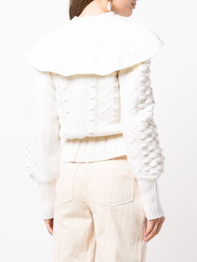 Shop Sea Pernilla Popcorn-knit Sweater In Cream