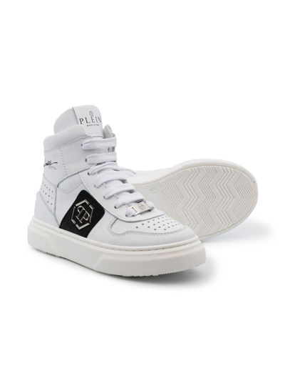 Shop Philipp Plein Limited Edition Logo Print Sneakers In White