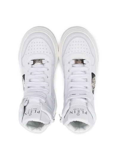 Shop Philipp Plein Limited Edition Logo Print Sneakers In White