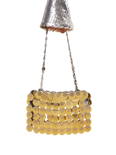 Rabanne Sequin-embellished Shoulder Bag In Gold