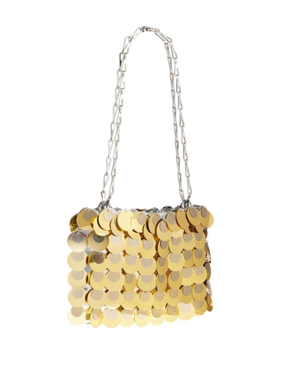 Rabanne Sequin-embellished Shoulder Bag In Gold