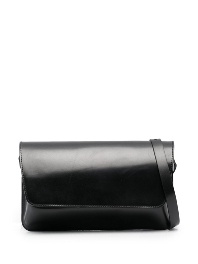 Shop Kassl Editions Case Leather Shoulder Bag In Black